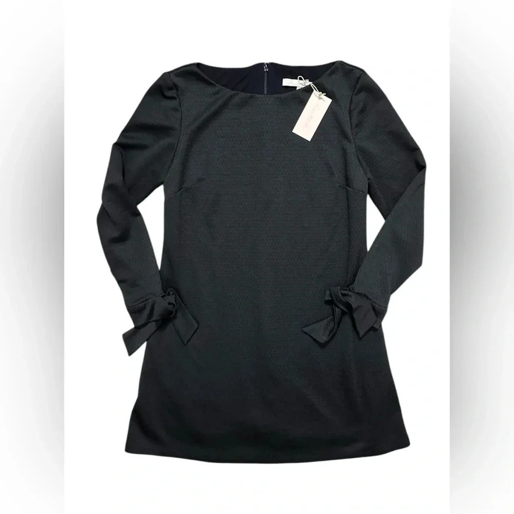 NWT Hutch Shelby Dress Black Sleeve Bows Small
